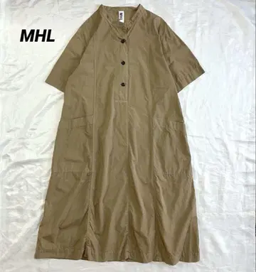 MHL. 가먼트 다이 베이직 포플린 원피스 셔츠 원피스