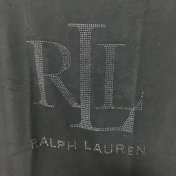 Ralph Lauren 블랙 티셔츠 스톤 장식