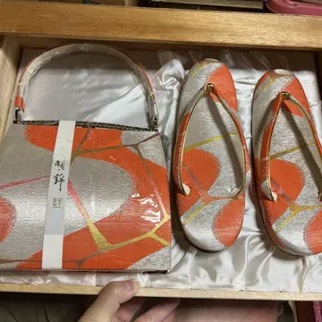 기모노 가방과 조리 세트