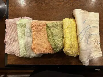 오비아게 세트 7색 실크 시보리