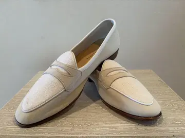 새상품 Baldwin & Lange 실크 캔버스 & 스웨이드 펠리칸 신발