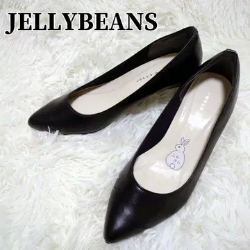JELLYBEANS 블랙 스틸레토 플랫 슈즈 블랙 검정