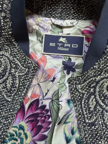 ETRO 테일러드 자켓 멀티 컬러 꽃무늬 40 사이즈