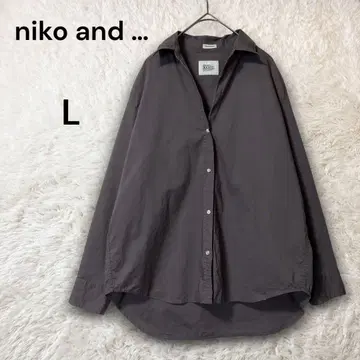 niko and - 긴팔 스키퍼 코튼 셔츠 옷깃 와이어 얇은 소재 L