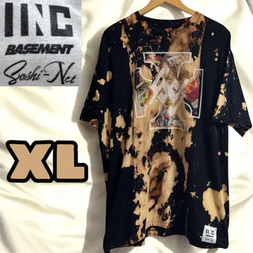 LNK Basement Soshi 콜라보 티셔츠 반팔 블리치 염색 레어