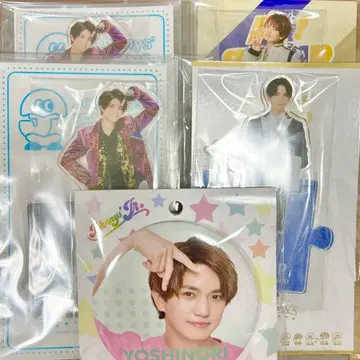 마사모토 요시노리 아크릴 스탠드 캔뱃지 세트