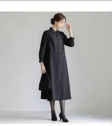 블랙 롱 드레스