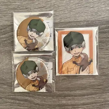 Dr.STONE 도부 동물공원 콜라보 사이엔지 깃털 캔뱃지 카드