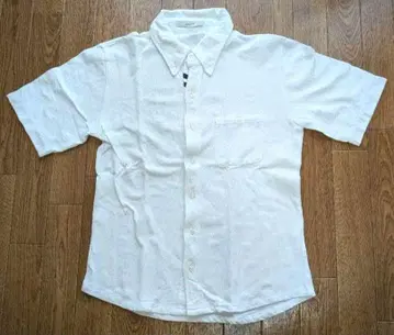 MENZ STYLE 남성용 피케 셔츠 반팔 화이트 M 사이즈 캐주얼