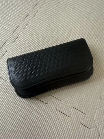 블랙 가죽 트래커 지갑 지갑