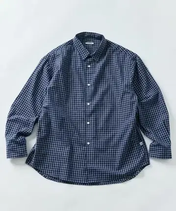 로손 x FREAK'S STORE 인스턴트 체크 플란넬 셔츠 네이비