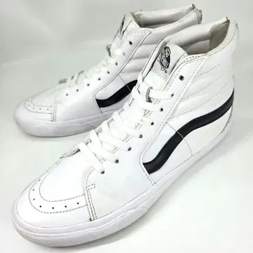 컨디션 최상 VANS 반스 SK8-hi ZIP 가죽 26cm 화이트