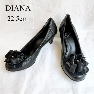 다이애나 블랙 펌프스 세레모니 포멀 프릴 22.5cm 블랙