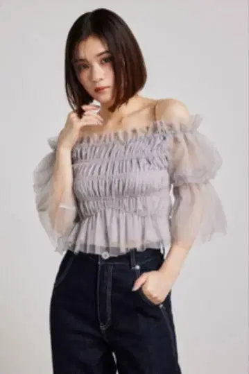 rienda 시어 볼륨 오프 숄더 BLS