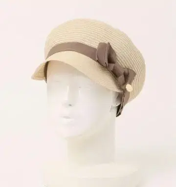 베이지 리본 포함 헌팅 캡