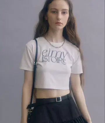 eimy istoire 에이미 이스트 월 펄 로고 핏 티셔츠