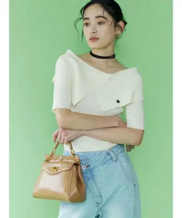 러그 문 POLO BCS 비대칭 리브 니트