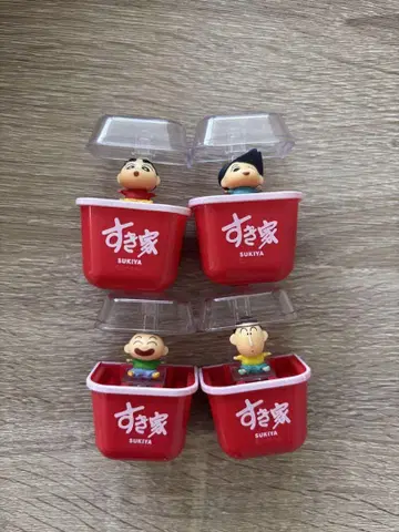 스키야 크레용 신짱 피규어 4종 세트