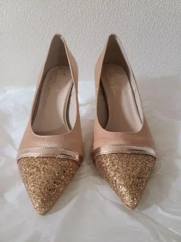 Launalea 글리터 핑크 베이지 펌프스 23.5cm 새상품