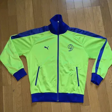 Puma 풀 지퍼 자켓 형광 그린 9