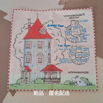 MOOMINHOUSE,S SKETCH 자수 타월 손수건