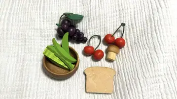 Erizi 나무 완구 소꿉놀이 포도 체리 완두콩 버섯 빵