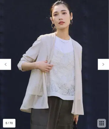 23구 멀티 기능 시스루 숏 가디건