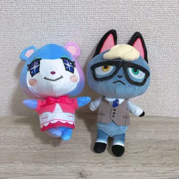 모여봐요 동물의 숲 봉제 인형 미 & 잭 2개 세트