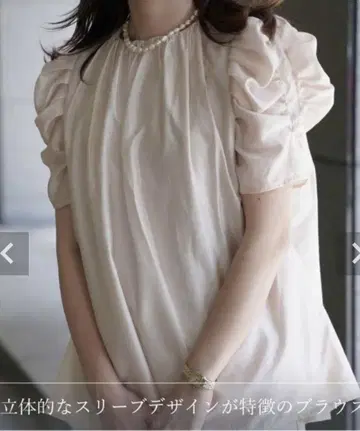 HUITbouquet 유이토 부케 볼륨 슬리브 개더 넥 블라우스