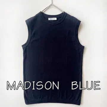 MADISON BLUE 크루넥 슬리브리스 티셔츠 블랙 S