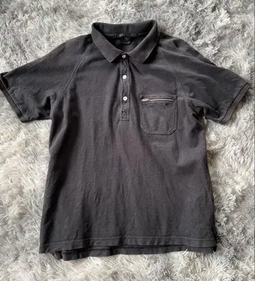 00s Marc Jacobs 가슴 포켓 부착 피케 셔츠 블랙 블랙 L