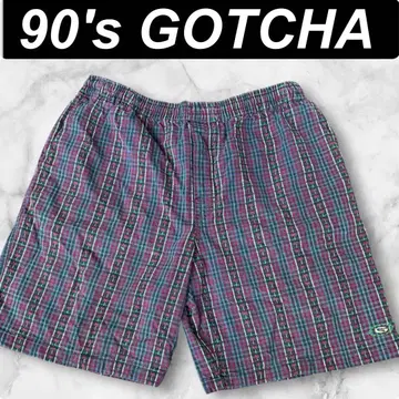 올드 GOTCHA 80's 90's 빈티지 자수 패턴 숏팬츠