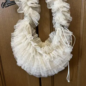 SNIDEL 라메 도트 튤 백