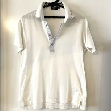 EPoca Uomo 화이트 피케 셔츠 ITL 48