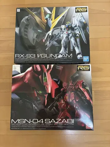 RG RX-93 V 건담 & MSN-04 사자비 세트