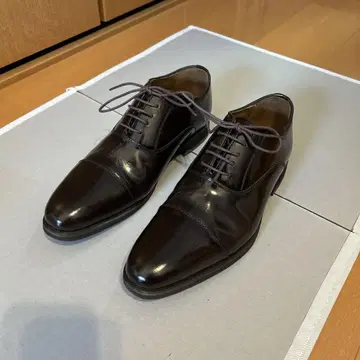 FABIO BOSSI 다크 브라운 가죽 25.0cm 비즈니스 슈즈