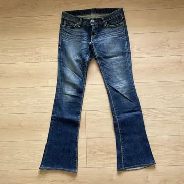 Moussy 부츠 컷 데님 다크 블루 26인치