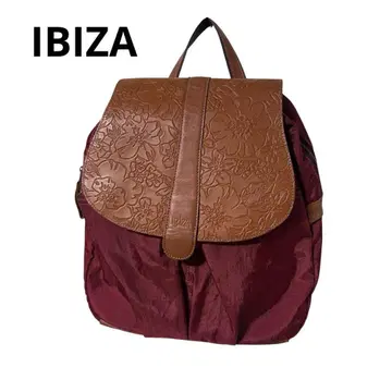 IBIZA 이비자 일본제 와인 레드 나일론 백팩