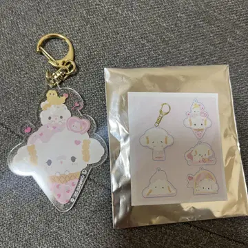 새상품 산리오 10주년 코기뭄 심플 트레이딩 아크릴 키링