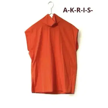 AKRIS 아크리스 프렌치 슬리브 블라우스 면 100%