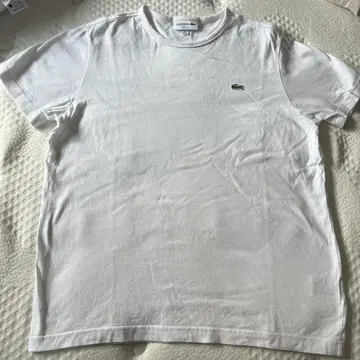 LACOSTE 슬림핏 화이트 티셔츠 US M