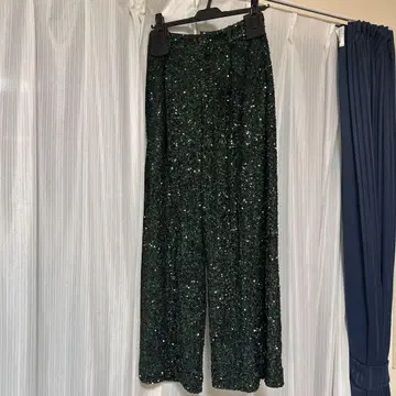 AMERI KIRA KIRA SPANGLE PANTS 그린 S 사이즈