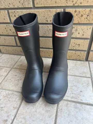 HUNTER 블랙 장화 레인부츠 헌터