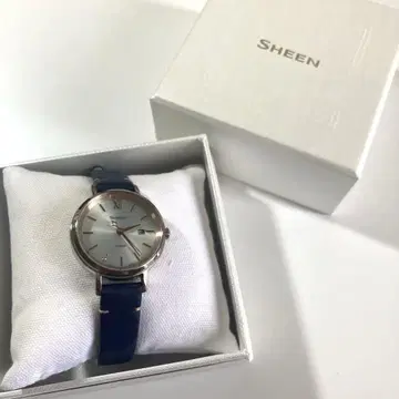 SHEEN CASIO 아날로그 손목시계 네이비