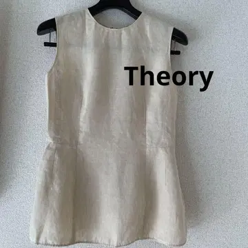 Theory 린넨 슬리브리스 블라우스 띠어리