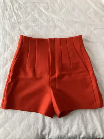 ZARA 자라 하이 웨스트 오렌지 숏 팬츠 숏 팬츠 숏 팬츠