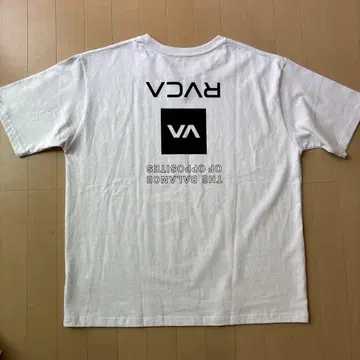 RVCA 루카 반팔 티셔츠 L 사이즈 화이트 심플 로고