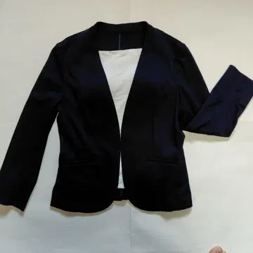 any sis 다크 블루 노카라 자켓