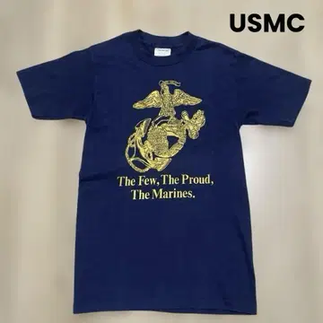 70s80s 미군 USMC 티셔츠 싱글 스티치 USA제 빈티지 XS