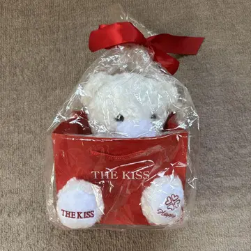THE KISS 곰 봉제 인형 빨간색 백 포함